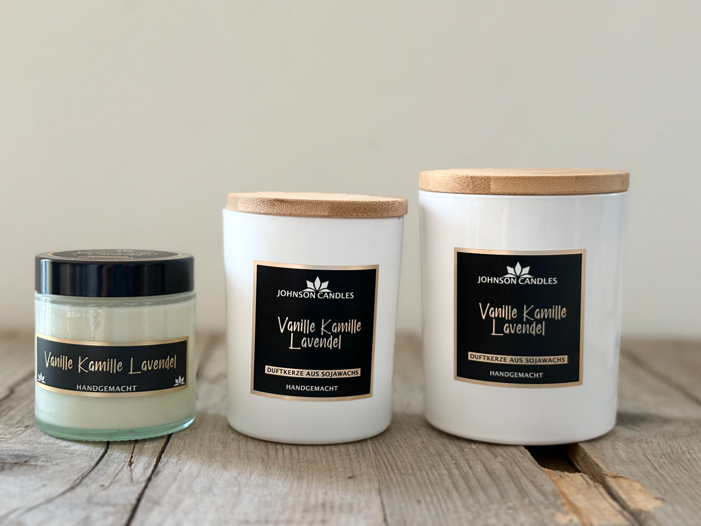Sojakerze Vanille Kamille Lavendel