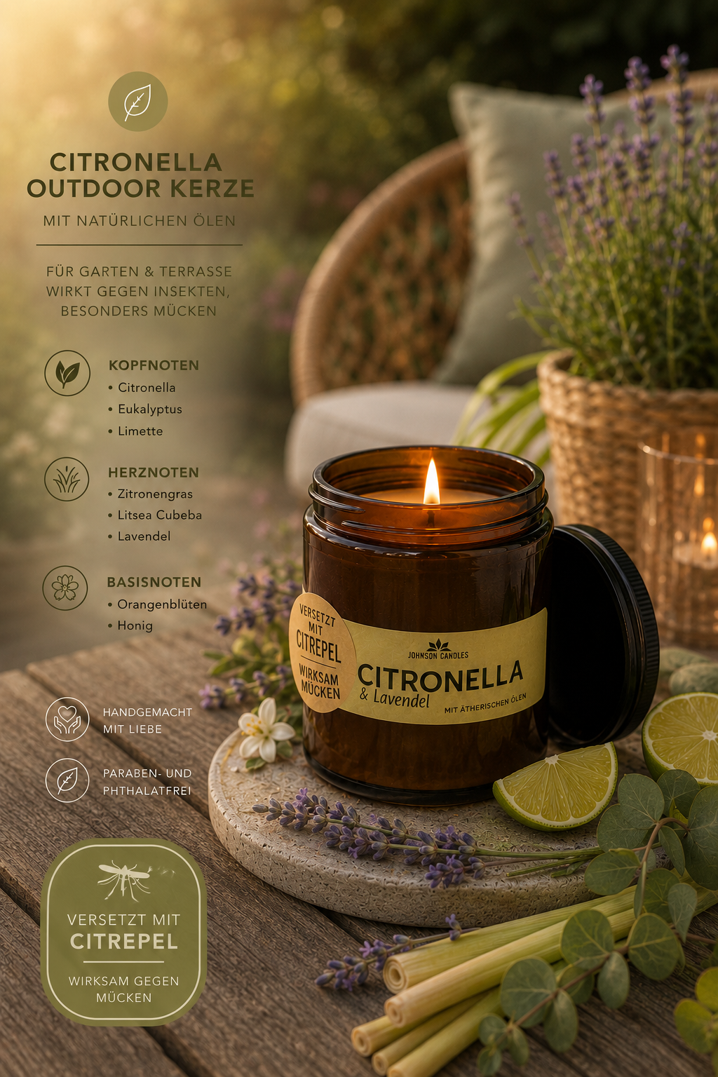 Citronella Gartenkerze Special Edition