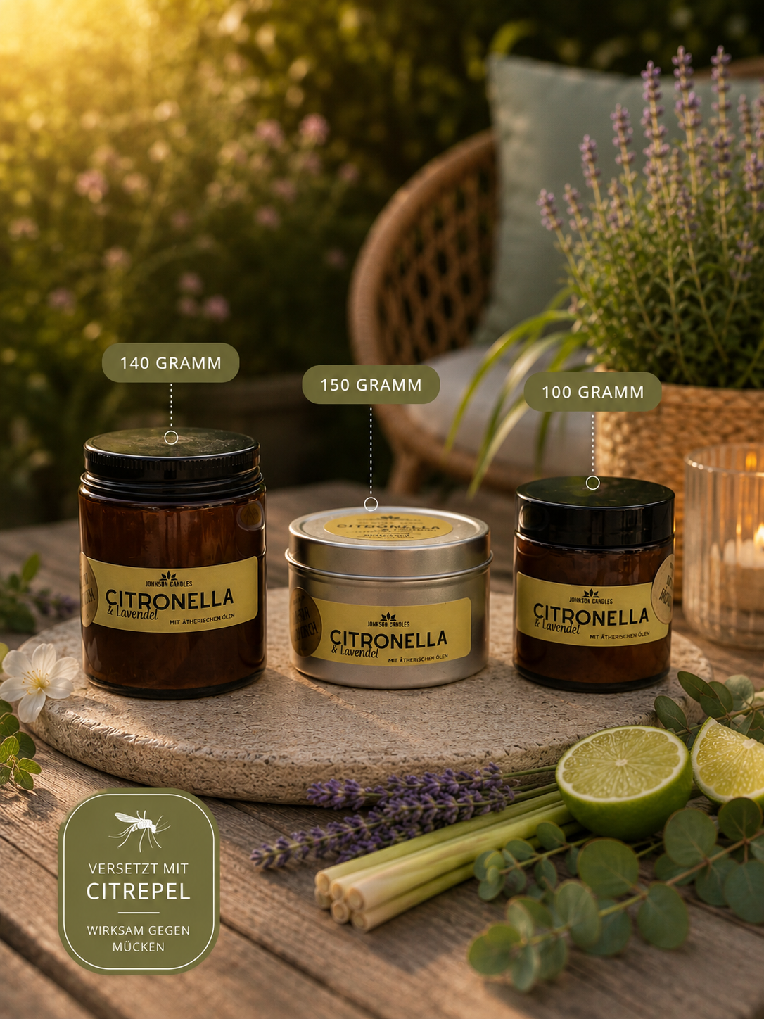 Citronella Gartenkerze Special Edition