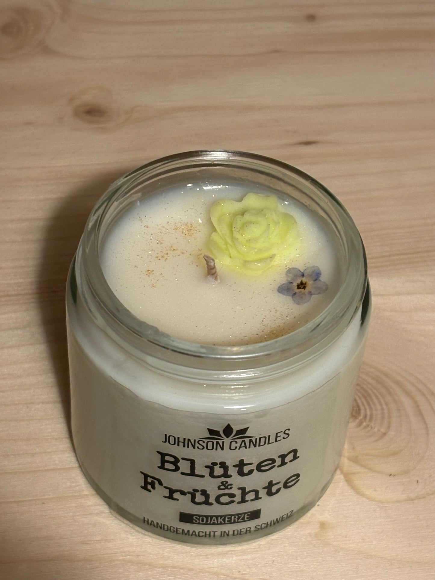 Sojakerze Blüten & Früchte