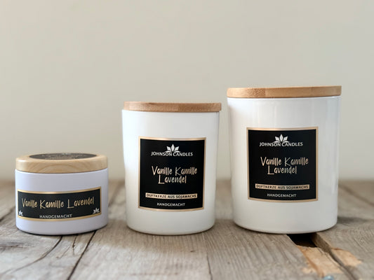 Sojakerze Vanille Kamille Lavendel