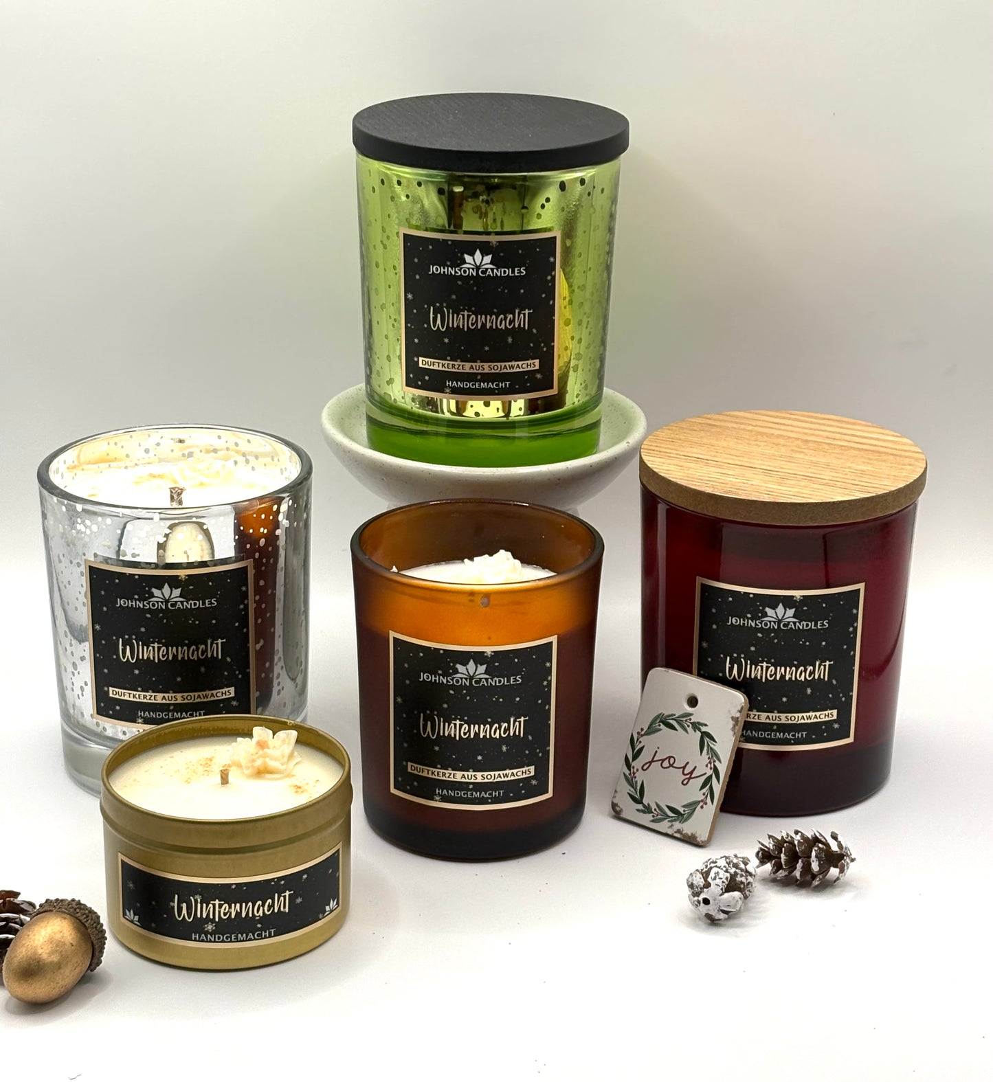 Sojakerze Winternacht