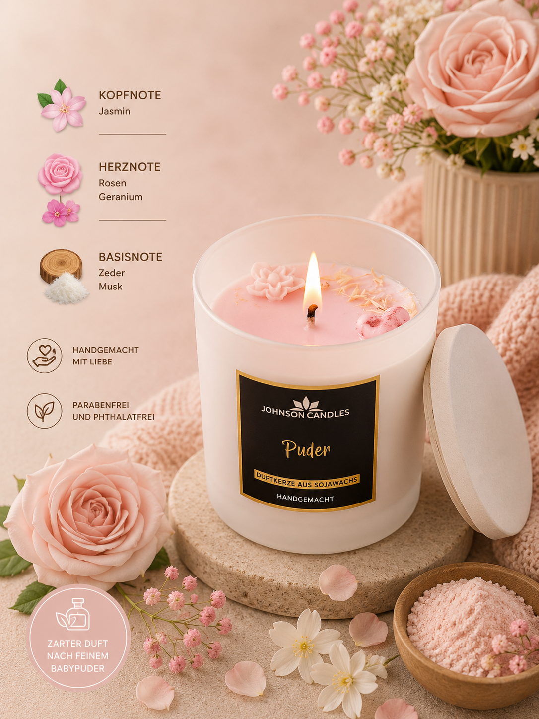 Sojakerze Puder